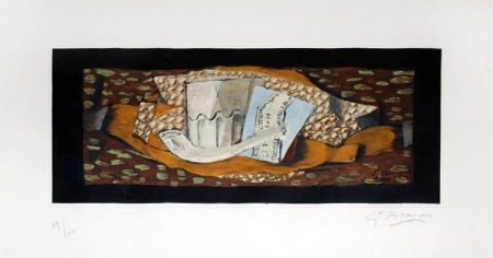 Eau-Forte Et Aquatinte Braque - Nature Morte à la Pipe (Still Life with Pipe), 1959