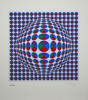 Aucune Technique Vasarely - Neptune Argent