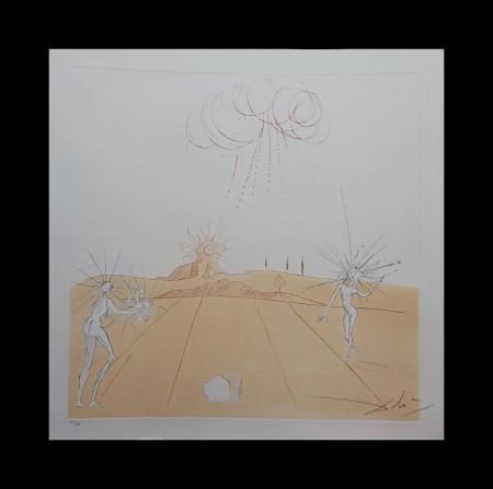 Gravure Dali - Neuf Paysages Paysage avec Figures-Soleil from Sun