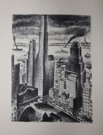 Lithographie Lubbers - NEW-YORK