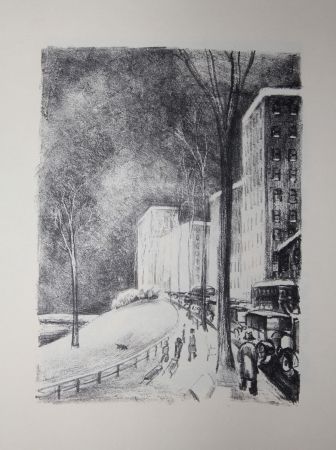 Lithographie Lubbers - NEW-YORK / CENTRAL PARK