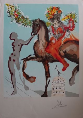 Lithographie Dali - New Jerusalem - Le mariage mystique 