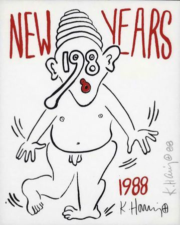 Sérigraphie Haring - New Years Baby