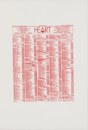 Sérigraphie Warhol - New York Heart Association Phonebook Ad (F. & S. IIIA.57A)