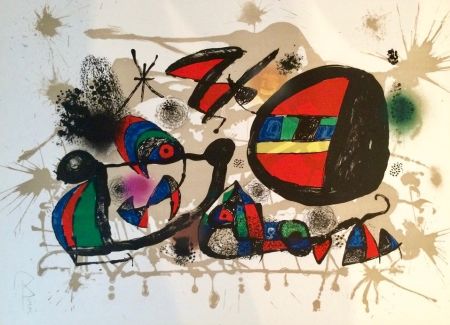 Lithographie Miró - Nid d'alouettes