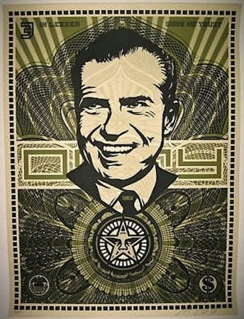 Sérigraphie Fairey - Nixon Money