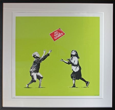Sérigraphie Banksy - No Ball Games (Green)