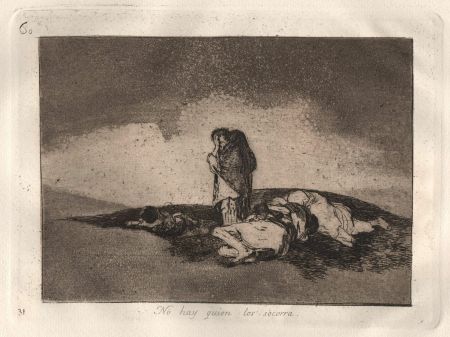 Eau-Forte Et Aquatinte Goya - No hay quien los socorra