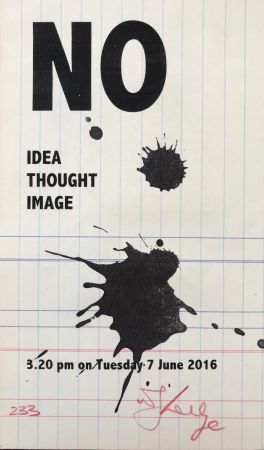 Sérigraphie Kentridge - No Idea Thought Image