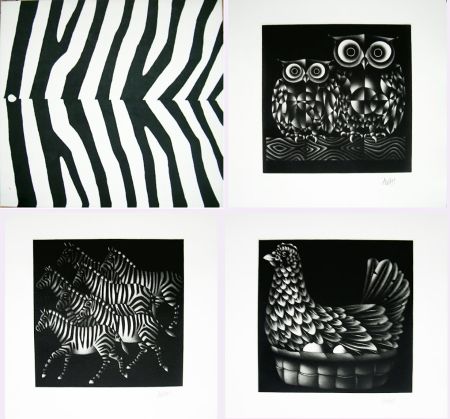 Livre Illustré Avati - NOAH'S ARK. Ten Mezzotints. 10 Manières Noires signées (1971)