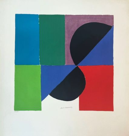 Lithographie Delaunay - Nocturne matinale 