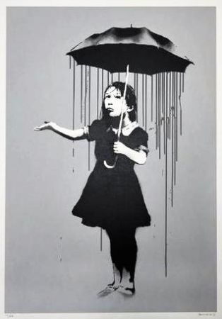 Sérigraphie Banksy -  Nola Grey Rain