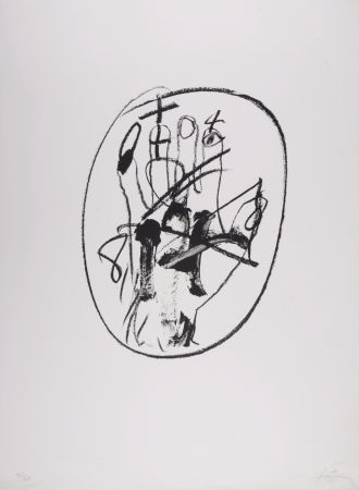 Lithographie Tàpies - Nostalgia del Dragon y el Laberinto, 1986 - Hand-signed