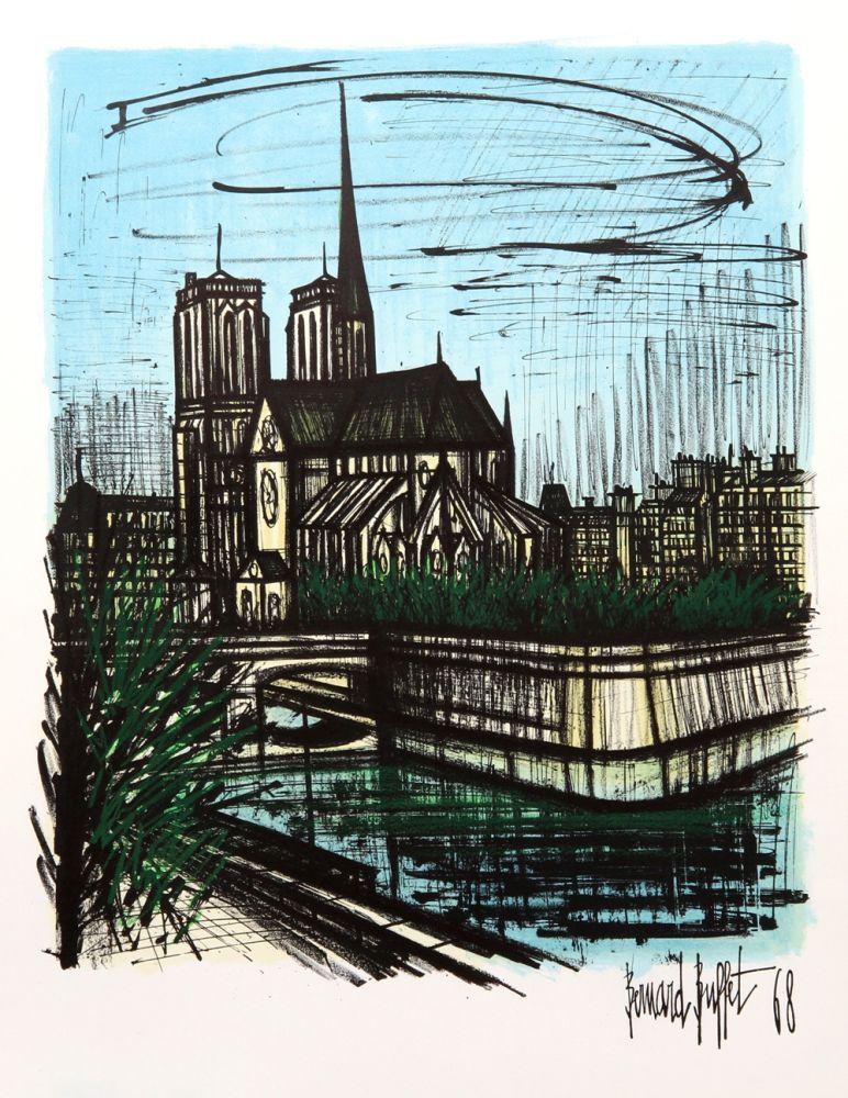 Lithographie Buffet - Notre Dame