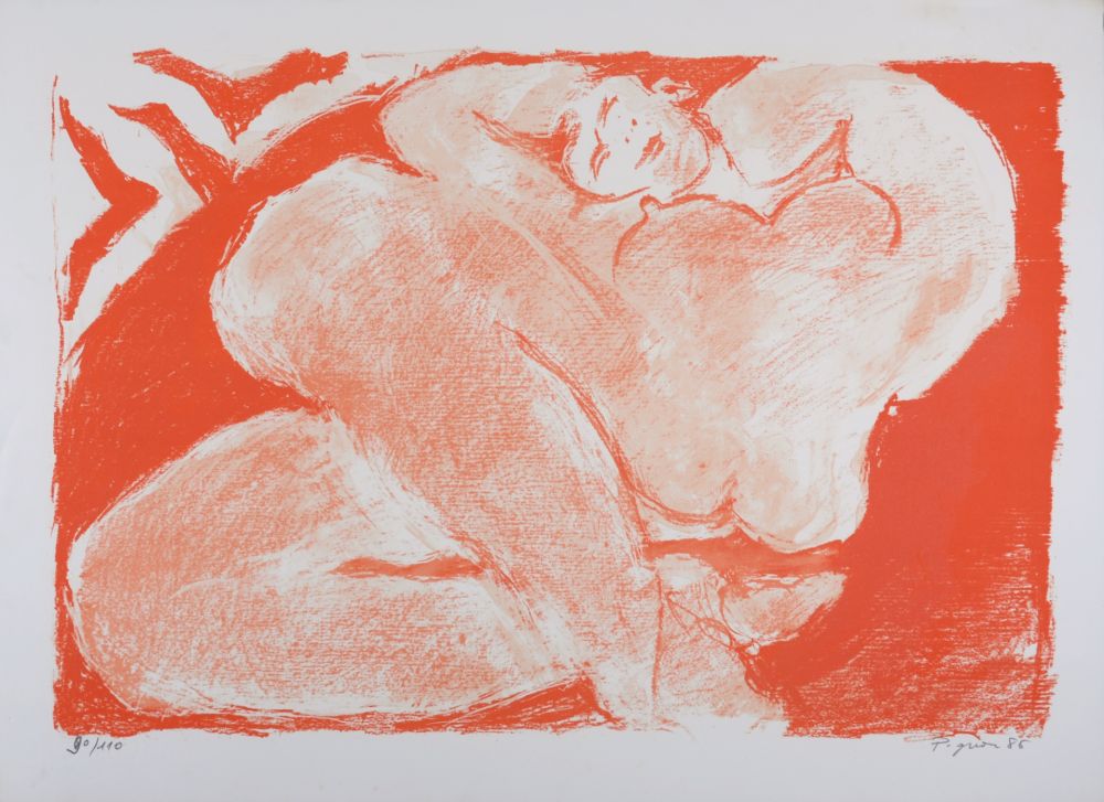 Lithographie Pignon - Nu, 1986 - Hand-signed