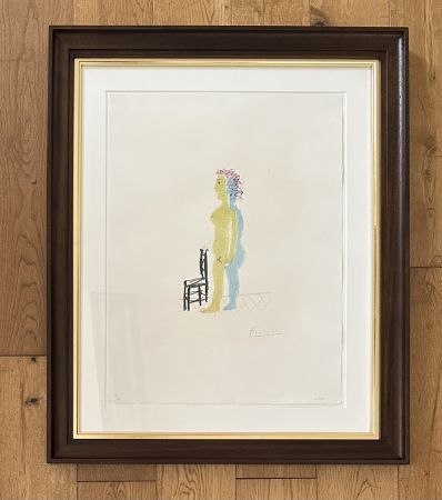 Lithographie Picasso - Nu a la chaise 