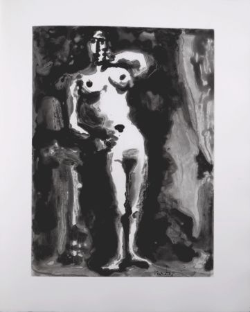Aquatinte Picasso - Nu accoudé, 1966 - A fantastic original etching (Aquatint) by the Master!