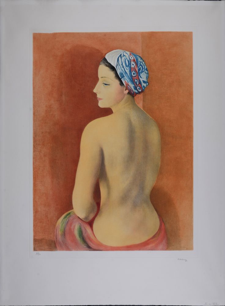 Aquatinte Kisling - Nu au Turban 