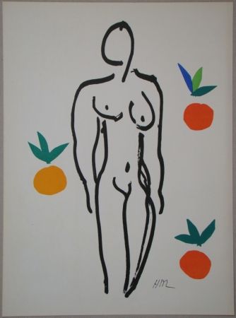 Lithographie Matisse - Nu aux oranges