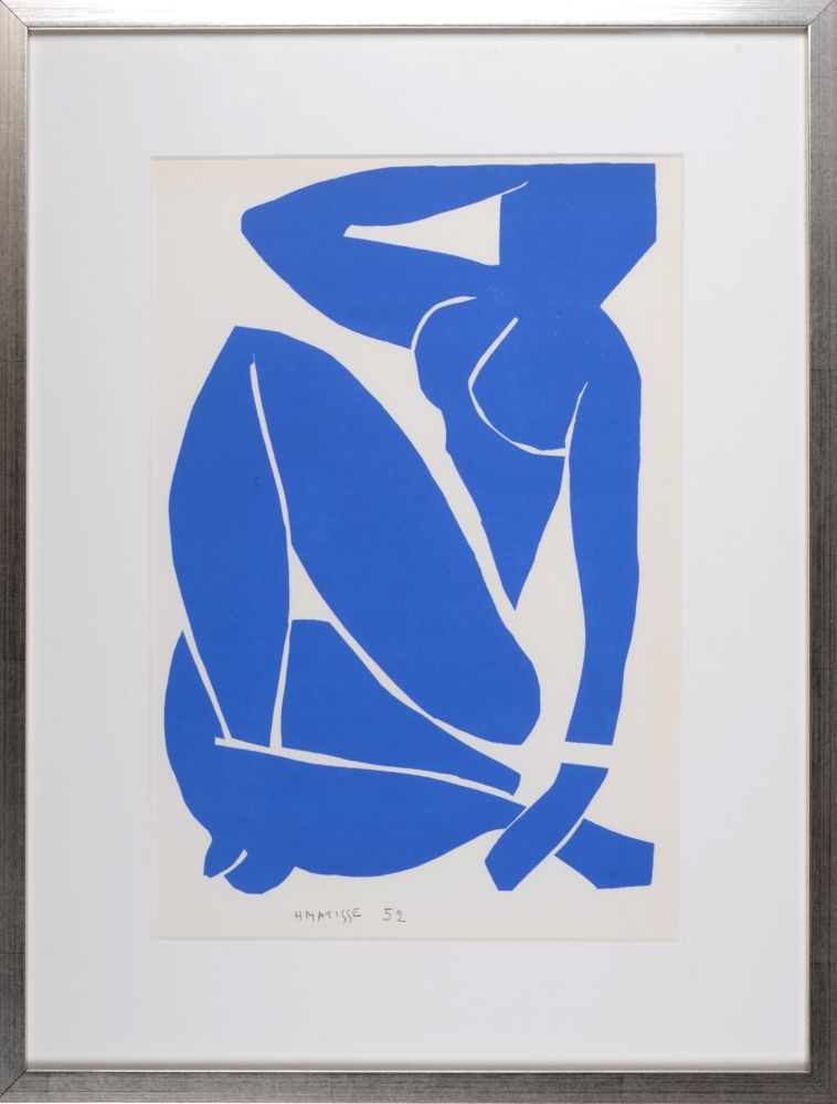 Lithographie Matisse (After) - Nu Bleu III, 1958 - FRAMED