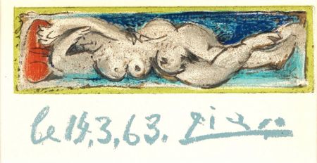 Lithographie Picasso - Nu couché