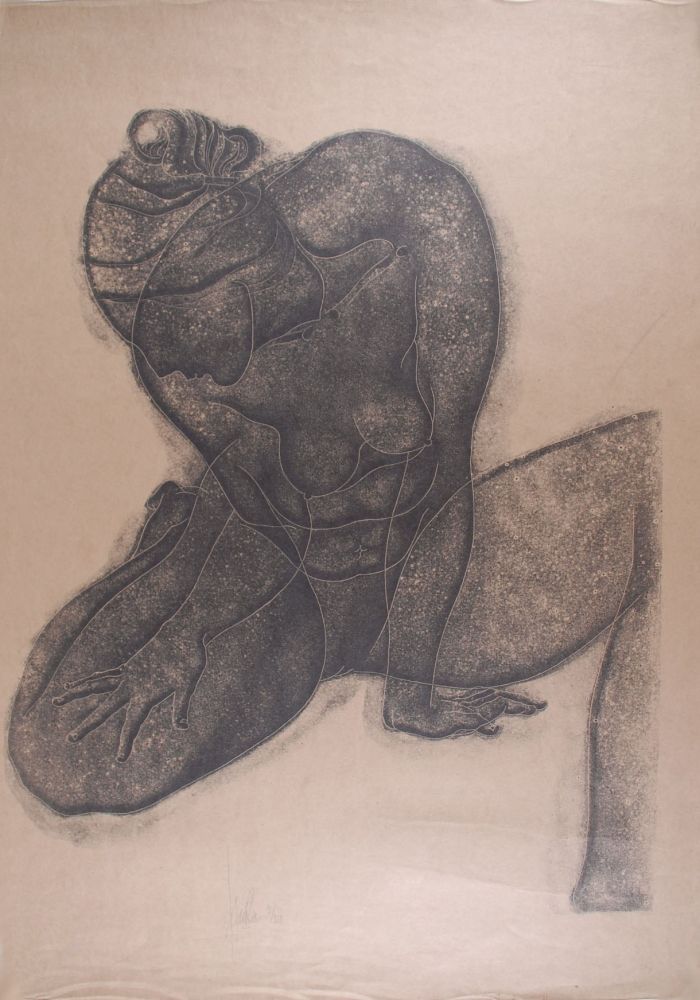 Lithographie Fulla - Nu de Dame assise I