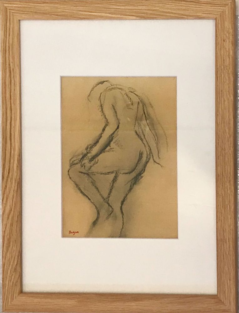 Lithographie Degas - Nu de dos