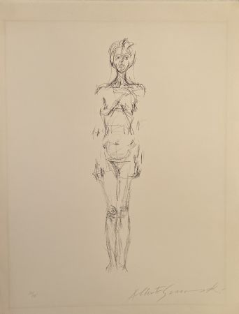Lithographie Giacometti - Nue Debout