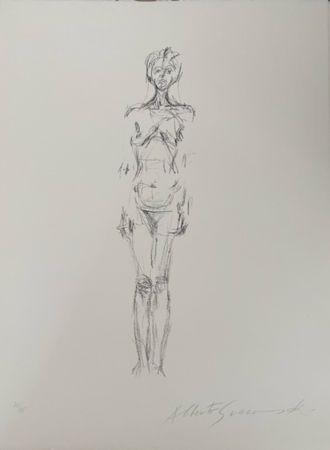 Lithographie Giacometti - Nue Debout