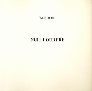 Livre Illustré Nemours - Nuit Pourpre