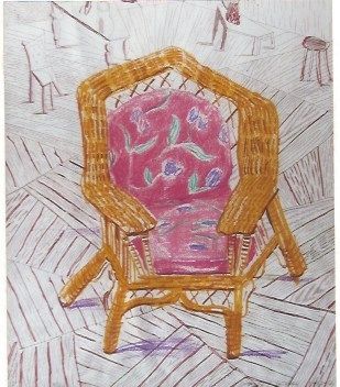Sérigraphie Hockney - Number one chair
