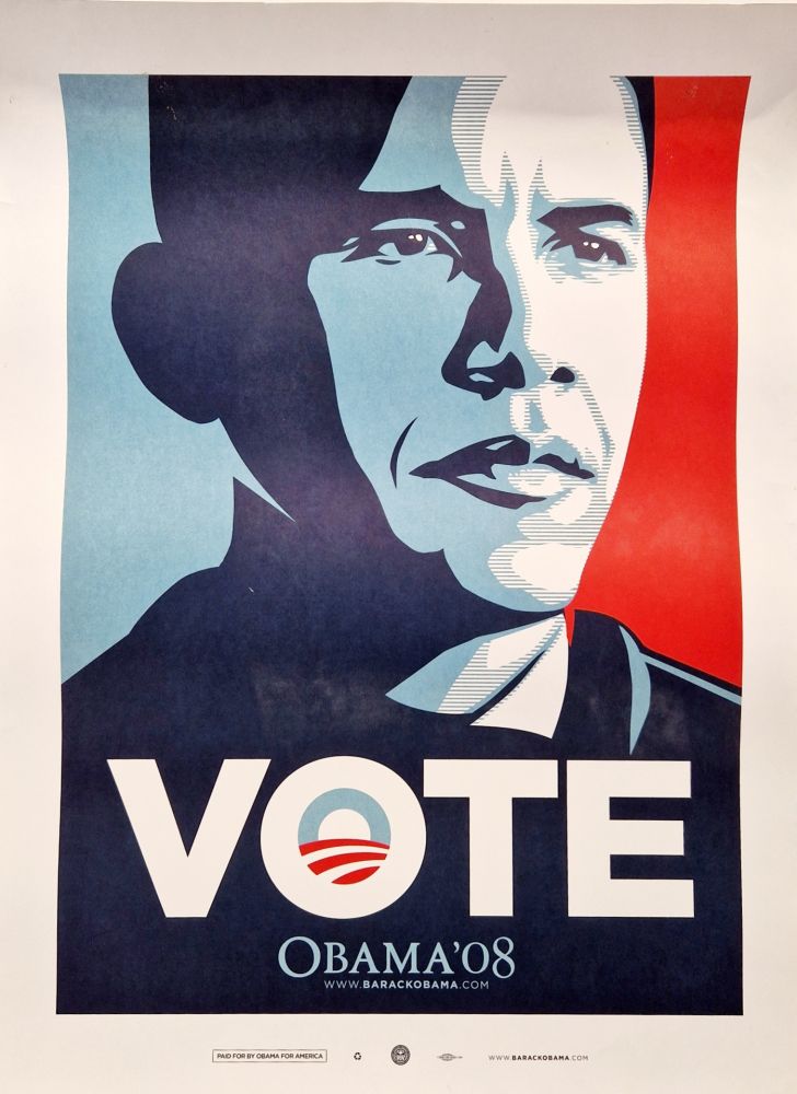 Affiche Fairey - Obama Vote Poster
