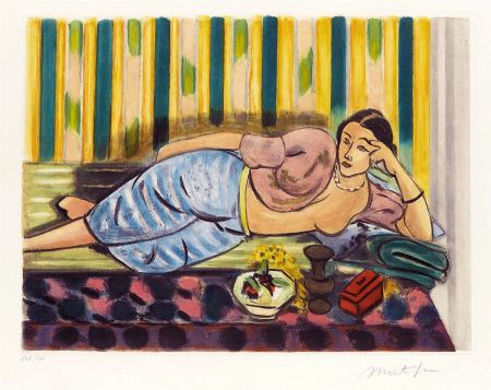 Aquatinte Matisse - Odalisque au Coffret Rouge (Odalisque with Red Box)