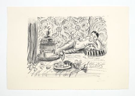 Lithographie Matisse - Odalisque, brasero et coupe de fruits
