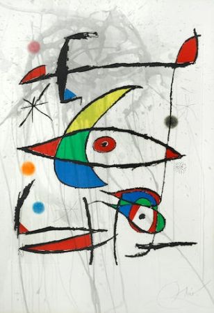 Eau-Forte Et Aquatinte Miró - Oeil de la Lune 