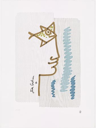 Lithographie Cocteau - Oeil de poisson 