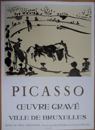 Lithographie Picasso - Oeuvre Gravé - Bruxelles 1973
