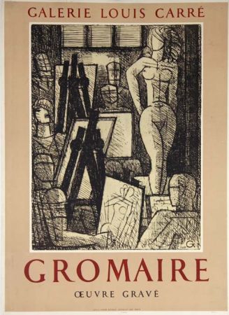 Affiche Gromaire - Oeuvre Gravé Galerie Louis Carré