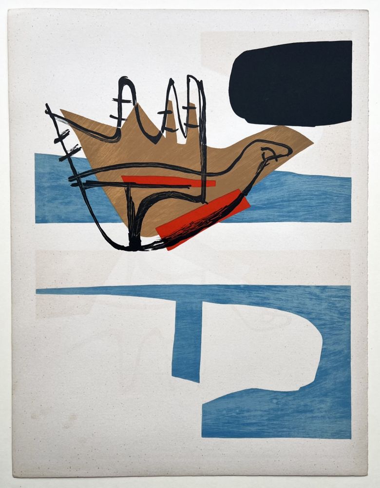 Lithographie Le Corbusier - OFFRE, la main ouverte (Le Poème de l'angle droit, 1955). Planche 18.