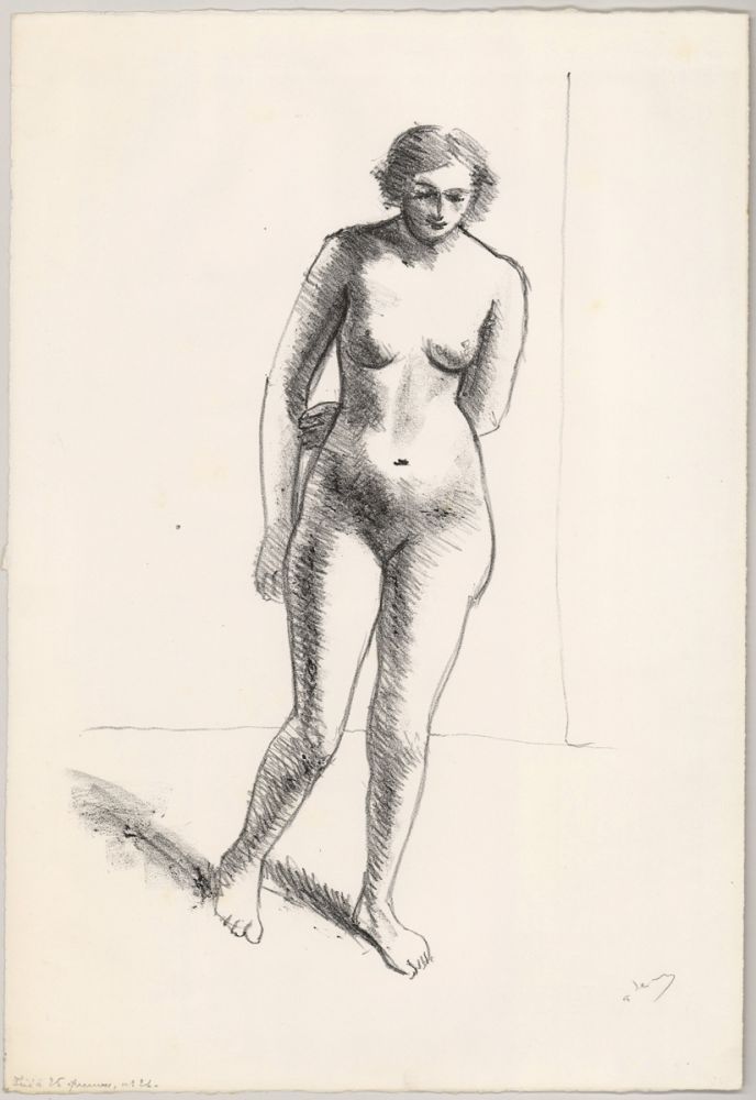 Lithographie Derain - Ohne Titel (Nu, le bras replié derrière le dos)