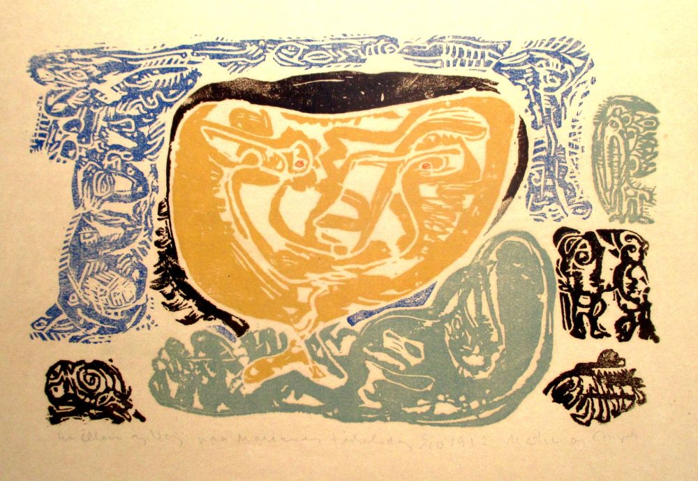 Linogravure Jorn - Ohne Titel/No title