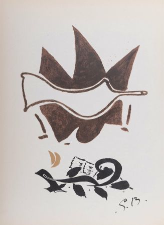 Lithographie Braque - Oiseau #2, 1956