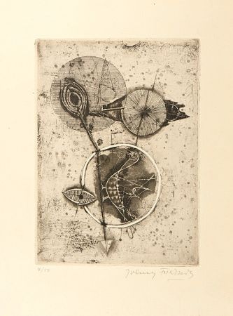 Eau-Forte Friedlaender - Oiseau au cercle