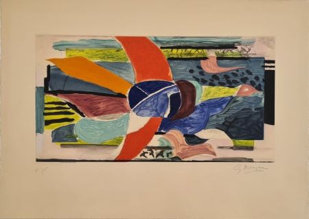 Eau-Forte Et Aquatinte Braque - Oiseau multicolore 