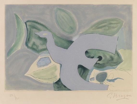 Aquatinte Braque - Oiseaux