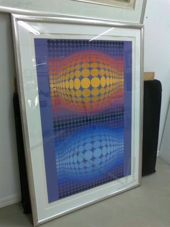 Sérigraphie Vasarely - Oltar Zoeld