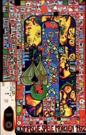 Multiple Hundertwasser - Olympic Red