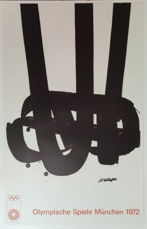 Lithographie Soulages - Olympische Spiele München 1972.
