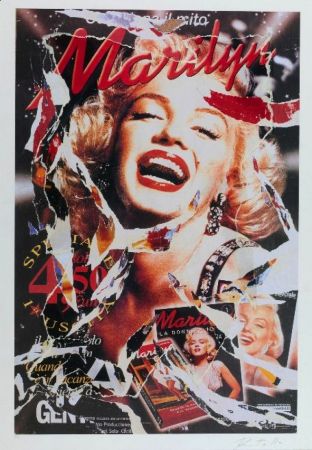 Sérigraphie Rotella - Omaggio a Marilyn