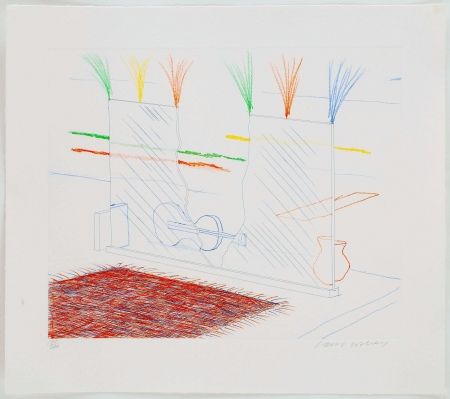 Gravure Hockney - On It May Stay His Eye, from The Blue Guitar